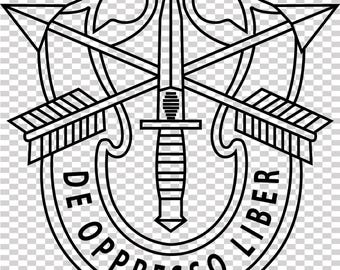 amerikanska arméns specialstyrkor regementets vapenvektorfil CNC-laserskärning, trä, metallgravyr, Cricut-fil, CNC-routfil