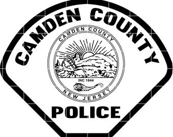 Archivo vectorial de parche de la policía del condado de Camden, NJ. Corte láser CNC, grabado en madera y metal. Archivo Cricut y archivo de enrutador CNC.