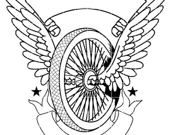 Motor Officer  badge vector file cnc laser cutting, wood, metal engraving, Cricut file, cnc router file