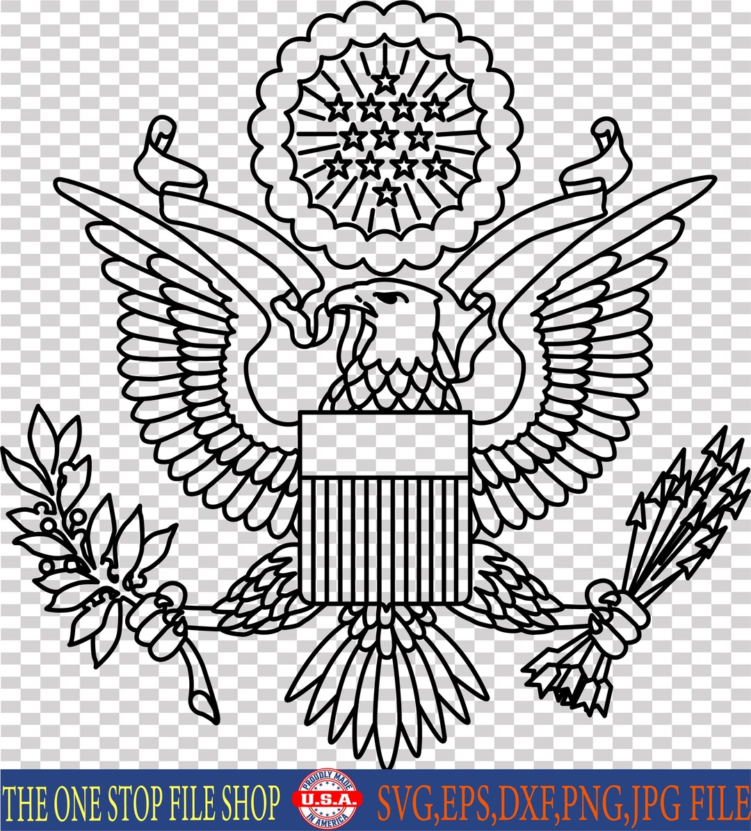 US State of the Department Eagle Emblem Vector File Cnc Laser Cutting ...