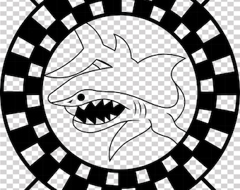 Makos 93 d fighter sq badge vektorfil CNC laserskärning, trä, metallgravyr, Cricut-fil, CNC-routfil