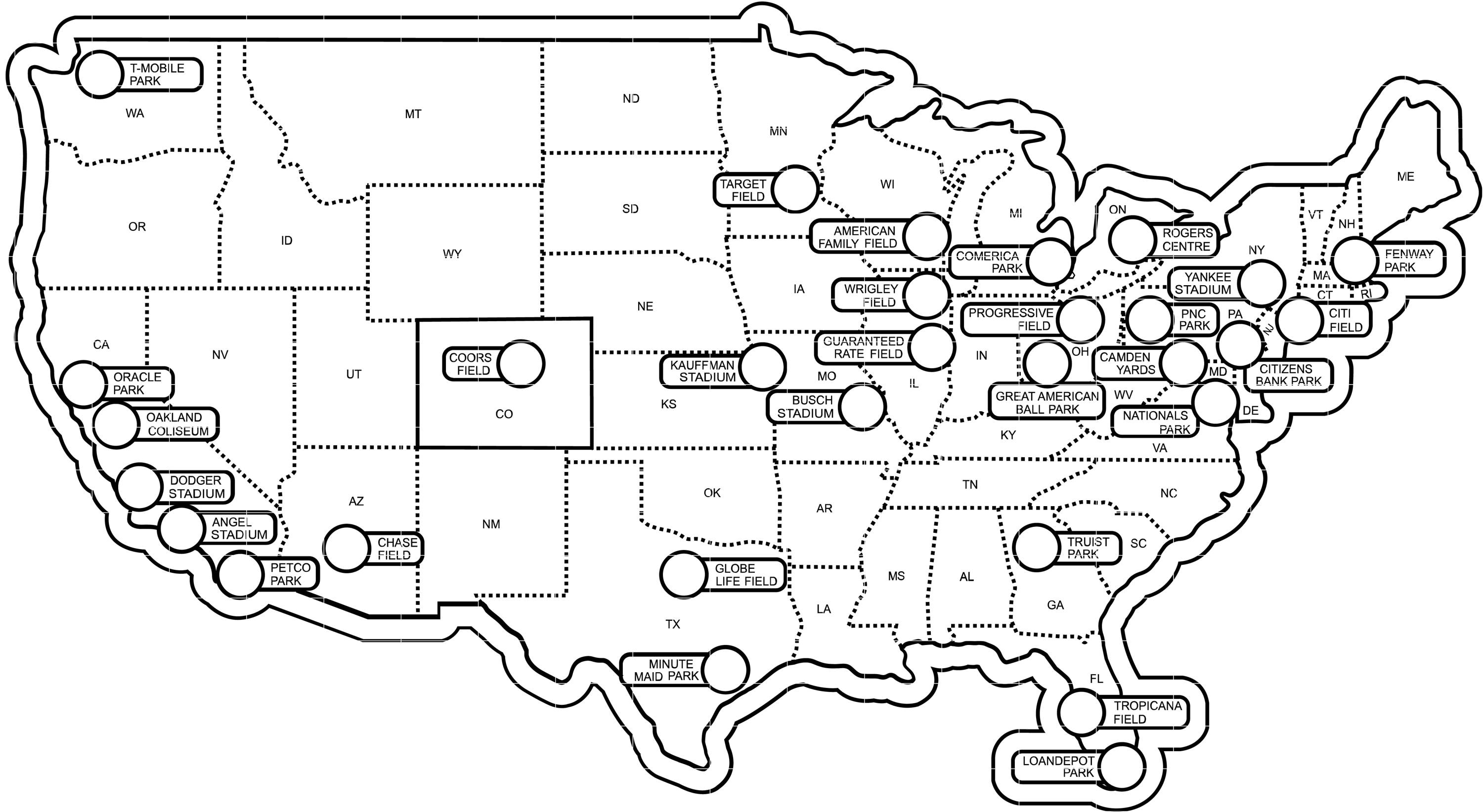Baseball Stadium Map Vector File Cnc Laser Cutting, Wood, Metal ...