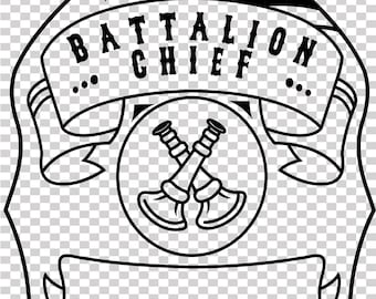 firefighter helmet shield battalion chief vector filecnc laser cutting, wood, metal engraving, Cricut file, cnc router file