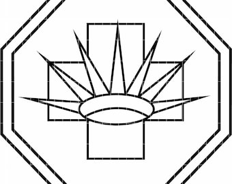 Parche de unidad de manga de hombro de la 8.ª Brigada Médica del Ejército de EE. UU. SSI