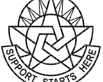 US Army Combined Arms Support Command Unit patch Vector File cnc laser cutting, wood, metal engraving, Cricut file