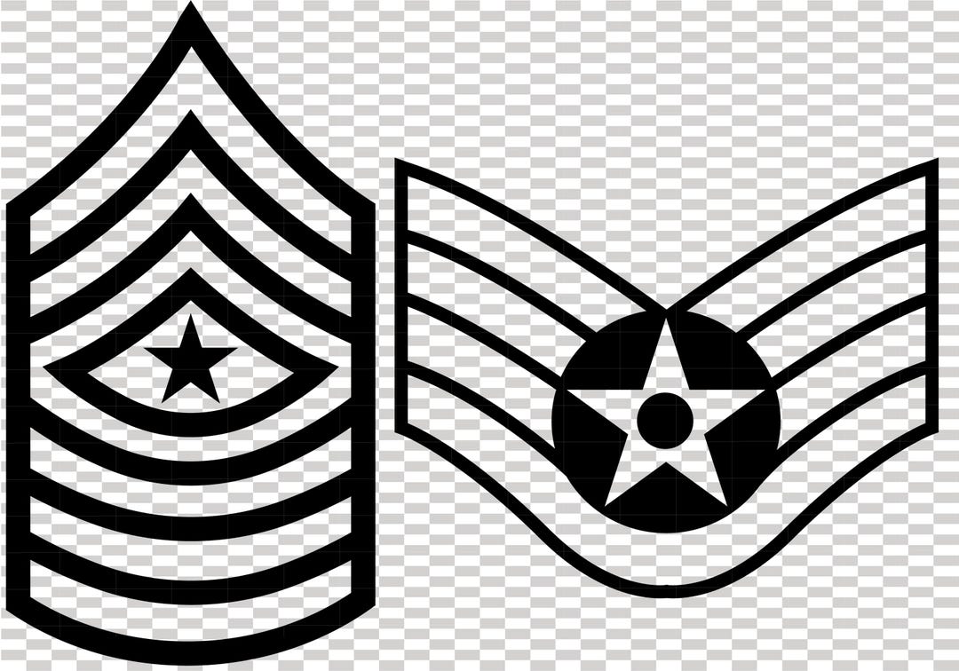 Air Force Enlisted Rank Patch Vector File Cnc Laser Cutting, Wood ...