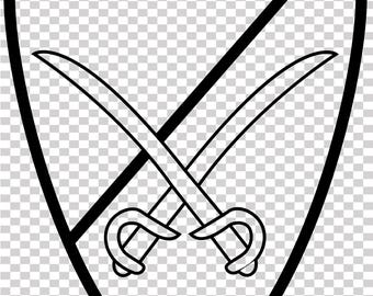 Naszywka 6. pułku kawalerii armii amerykańskiej, plik wektorowy, cięcie laserowe CNC, grawerowanie drewna i metalu, plik Cricut, plik do routera CNC