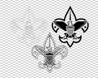 Eagle Scout Boy Scout Emblem vector file cnc laser cutting, wood, metal engraving, Cricut file, cnc router file