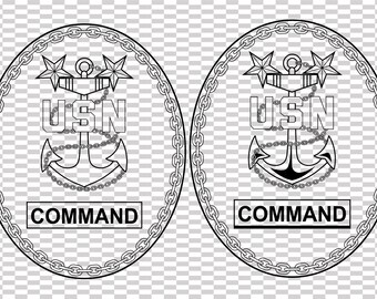 U.S Navy command petty officer patch vector filecnc laser cutting, wood, metal engraving, Cricut file, cnc router file