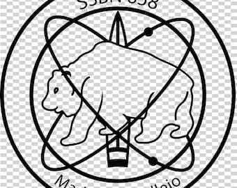 uss mariano g. vallejo ssbn 658 ballistic missile submarine patch vector file cnc laser cutting, wood, metal engraving, Cricut file