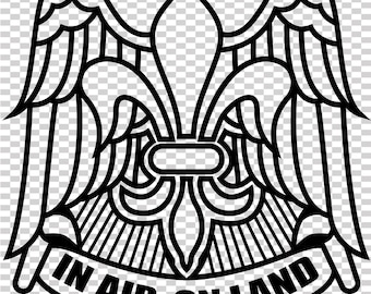 amerikansk armé 82:a luftburna divisionen patch vektorfil CNC-laserskärning, trä, metallgravyr, Cricut-fil, CNC-routfil