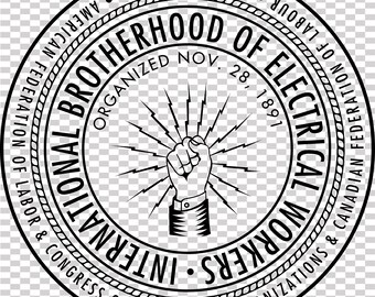 internationale Bruderschaft der elektrischen Abzeichen Vektordatei cnc Laserschnitt, Holz, Metallgravur, Cricut-Datei, cnc Fräserdatei