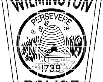 Wilmington North Carolina Police Patch vector file cnc laser cutting, wood, metal engraving, Cricut file, cnc router file