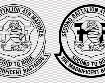 2nd Battalion 4th Marines badge vector file cnc laser cutting, wood, metal engraving, Cricut file, cnc router file