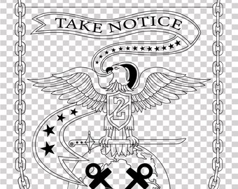 USS Essex LHD 2, insignia "Take Notice", archivo vectorial para corte láser CNC, grabado en madera y metal, archivo para Cricut y fresadora CNC.