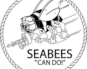 アメリカ海軍シービーズ海軍建設部隊 (NCF) - パッチ ピン ロゴ