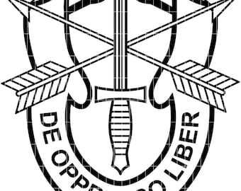 US Army Special Forces Unit Crest Vector File cnc laser cutting, wood, metal engraving, Cricut file