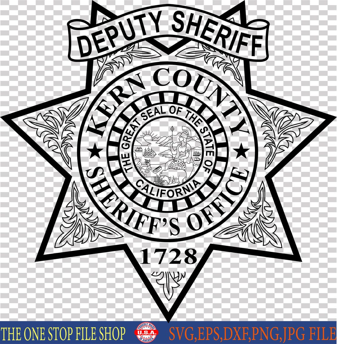 Kern County Deputy Sheriffs Office Badge Vector File Cnc Laser Cutting ...