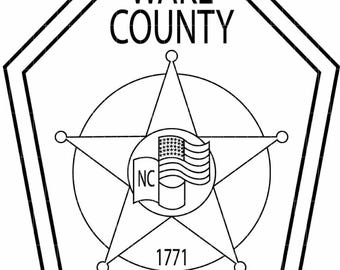 Wach Grafschaft Sheriff Polizei Patch Vektor Datei cnc Laserschnitt, Holz, Metall Gravur, Cricut Datei