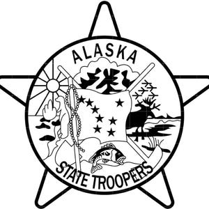 alaska state troopers patch vector file cnc laser cutting, wood, metal engraving, Cricut file, cnc router file