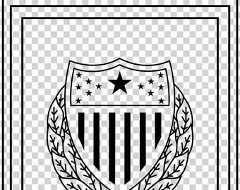 Plik wektorowy naszywki generała adiutanta armii amerykańskiej, cięcie laserowe CNC, grawerowanie drewna, metalu, plik Cricut, plik frezarki CNC