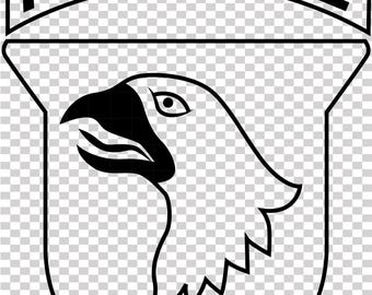 101st Airborne Div vektorfil CNC-laserskärning, trä, metallgravyr, Cricut-fil, CNC-routfil