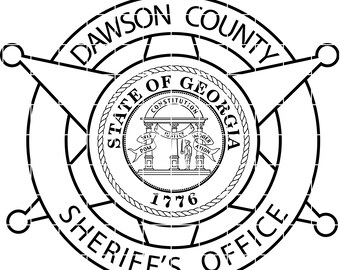 dawson county sheriffs office georgia badge vector file cnc laser cutting, wood, metal engraving, Cricut file, cnc router file