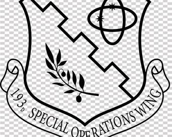 193d special operations wing patch vector file cnc laser cutting, wood, metal engraving, Cricut file, cnc router file