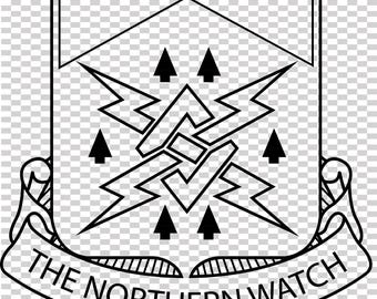 Plik wektorowy naszywki 106. pułku wywiadu wojskowego armii USA, cięcie laserowe CNC, grawerowanie drewna i metalu, plik Cricut, plik routera CNC