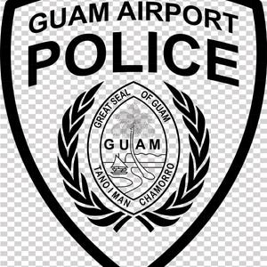 Guam airport Police Department patch vector file cnc laser cutting, wood, metal engraving, Cricut file, cnc router file