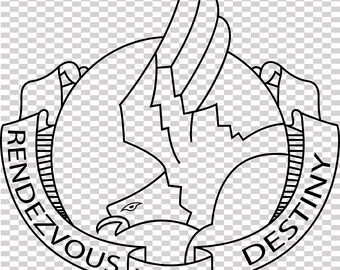 Plik wektorowy naszywki 101. Dywizji Powietrznodesantowej Armii USA, Krzyczące Orły, cięcie laserowe CNC, grawerowanie drewna, metalu, plik Cricut, plik do frezarki CNC