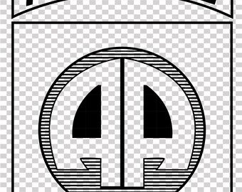 82:a luftburna divisionens vektorfil CNC-laserskärning, trä, metallgravyr, Cricut-fil, CNC-routfil