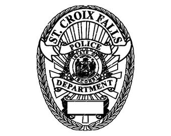 Odznaka policyjna St Croix Falls w Wisconsin