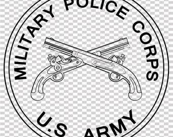 US Army Military Police Corps patch vector file cnc laser cutting, wood, metal engraving, Cricut file, cnc router file