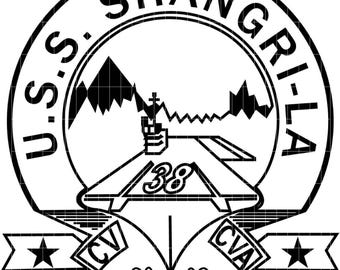 USS Shangri la CV CVA 38 Aircraft Carrier patch