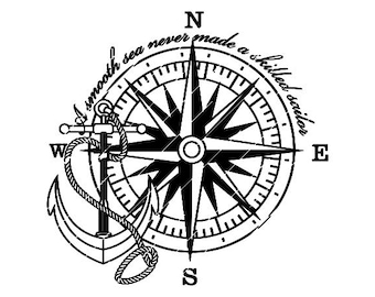 Nautical Compass with Anchor