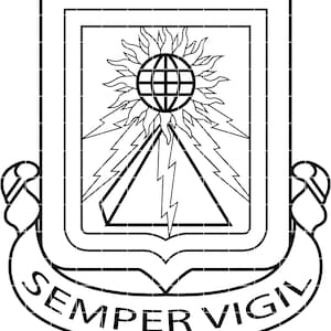 Amerikansk armé 140:e militära underrättelsebataljonens patch vektorfil CNC-laserskärning, trä, metallgravyr, Cricut-fil