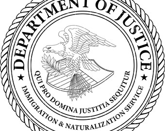 United States Immigration and Naturalization Service badge vector file cnc laser cutting, wood, metal engraving, Cricut file