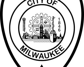 city of milwaukee police patch vector file cnc laser cutting, wood, metal engraving, Cricut file, cnc router file