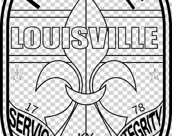 Plik wektorowy naszywki policji Louisville Service Metro Integrity, cięcie laserowe CNC, grawerowanie drewna i metalu, plik Cricut, plik routera CNC