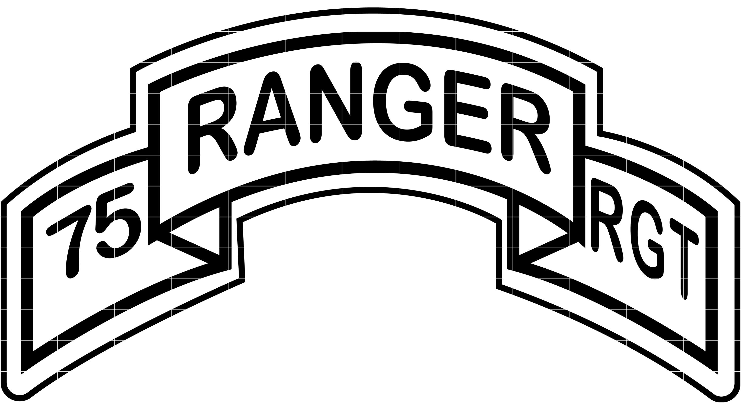 Regiment Scroll 75th Ranger VECTOR FILE Cnc Laser Cutting, Wood, Metal ...