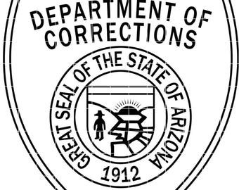 arizona dept of crrections patch vector file cnc laser cutting, wood, metal engraving, Cricut file, cnc router file