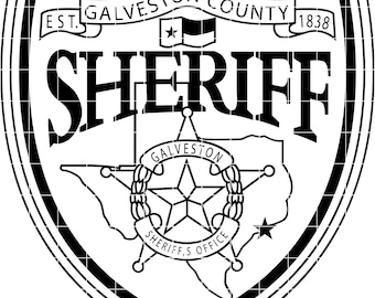 galveston county sheriffs office enforcement vector file cnc laser cutting, wood, metal engraving, Cricut file, cnc router file