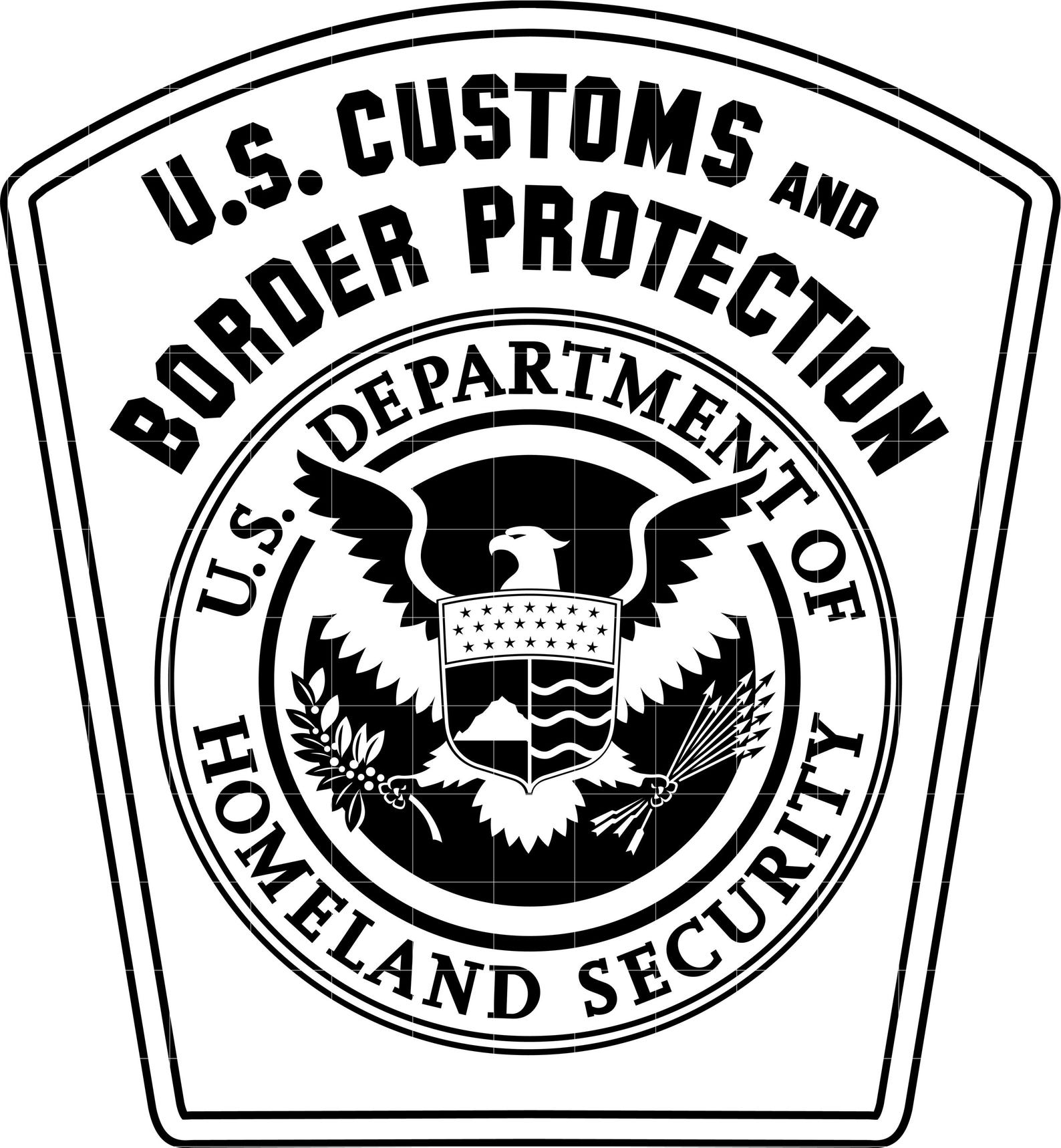 U.S. Customs and Border Protection Patch Vector File Cnc Laser Cutting ...