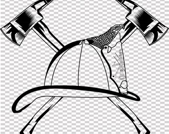 Brandmanshjälm vektorfil CNC-laserskärning, trä, metallgravyr, Cricut-fil, CNC-routfil