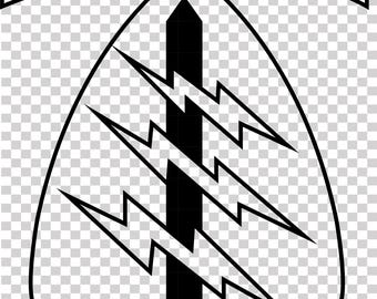 amerikanska arméns specialstyrkor grupp luftburna tab vektorfil cnc laserskärning, trä, metallgravyr, Cricut-fil, cnc routerfil