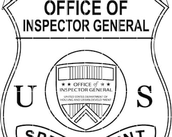 us special agent office of inspector general badge vector file cnc laser cutting, wood, metal engraving, Cricut file, cnc router file