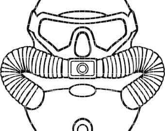 us Marine Corps Combatant Diver Badge Vector vector file cnc laser cutting, wood, metal engraving, Cricut file