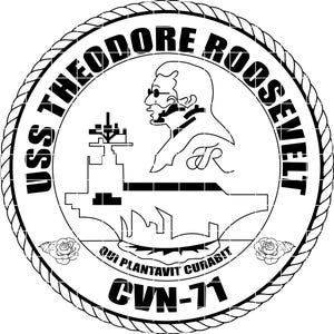 amerikanska flottan uss theodore roosevelt cvn 71 hangarfartyg patch vektorfil cnc laserskärning, trä, metallgravyr, Cricut-fil
