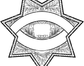 blank badge 1 vector file cnc laser cutting, wood, metal engraving, Cricut file, cnc router file